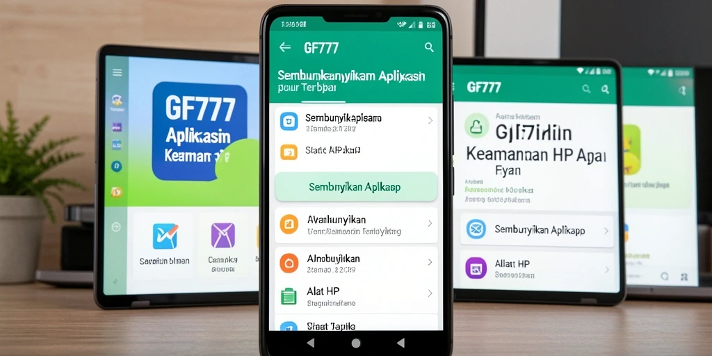 Antarmuka GF777 untuk menyembunyikan aplikasi dengan mudah dan cepat.