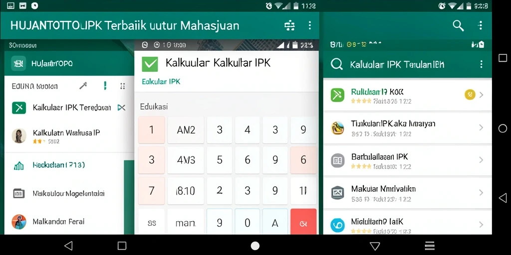 Tampilan antarmuka HUJANTOTO yang sederhana dan fungsional untuk Kalkulator IPK.