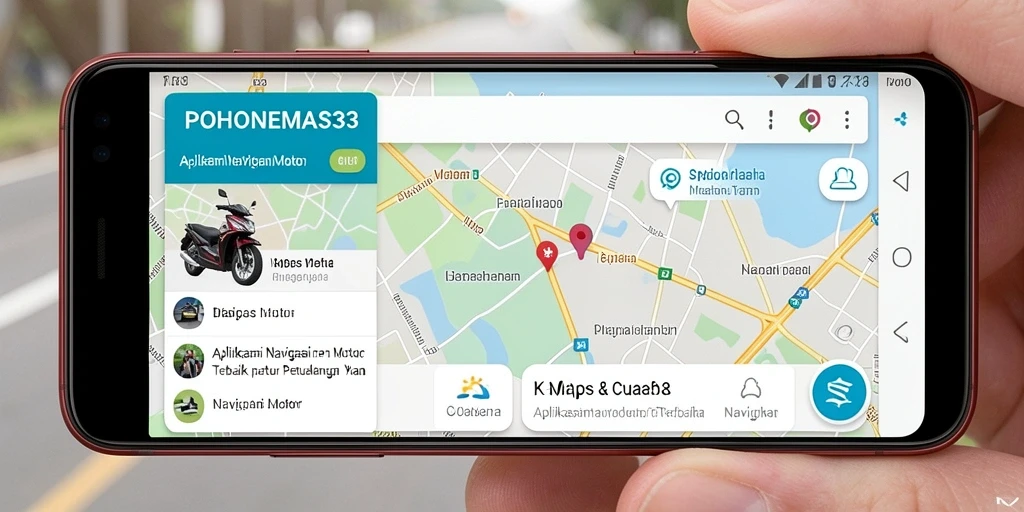 Tampilan antarmuka POHONEMAS33 yang intuitif untuk Navigasi Motor.