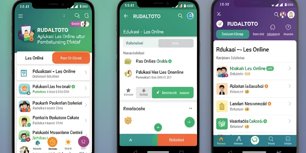 Tampilan antarmuka RUDALTOTO yang ramah pengguna untuk les online.
