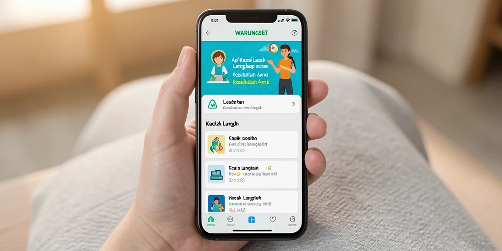 Screenshot utama WARUNGBET yang menampilkan antarmuka Lacak Langkah.